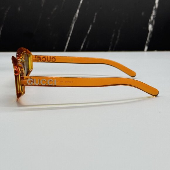 NEW GUCCI SUNGLASSES GG1719S 005 ORANGE GRAY EYEWEAR - Picture 5 of 10